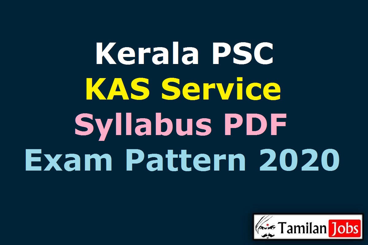 Kerala PSC Administrative Service Syllabus 2020