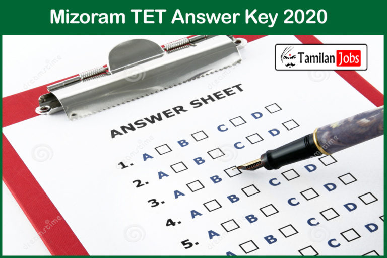 Mizoram TET Answer Key 2020
