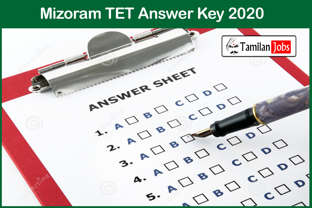 Mizoram TET Answer Key 2020