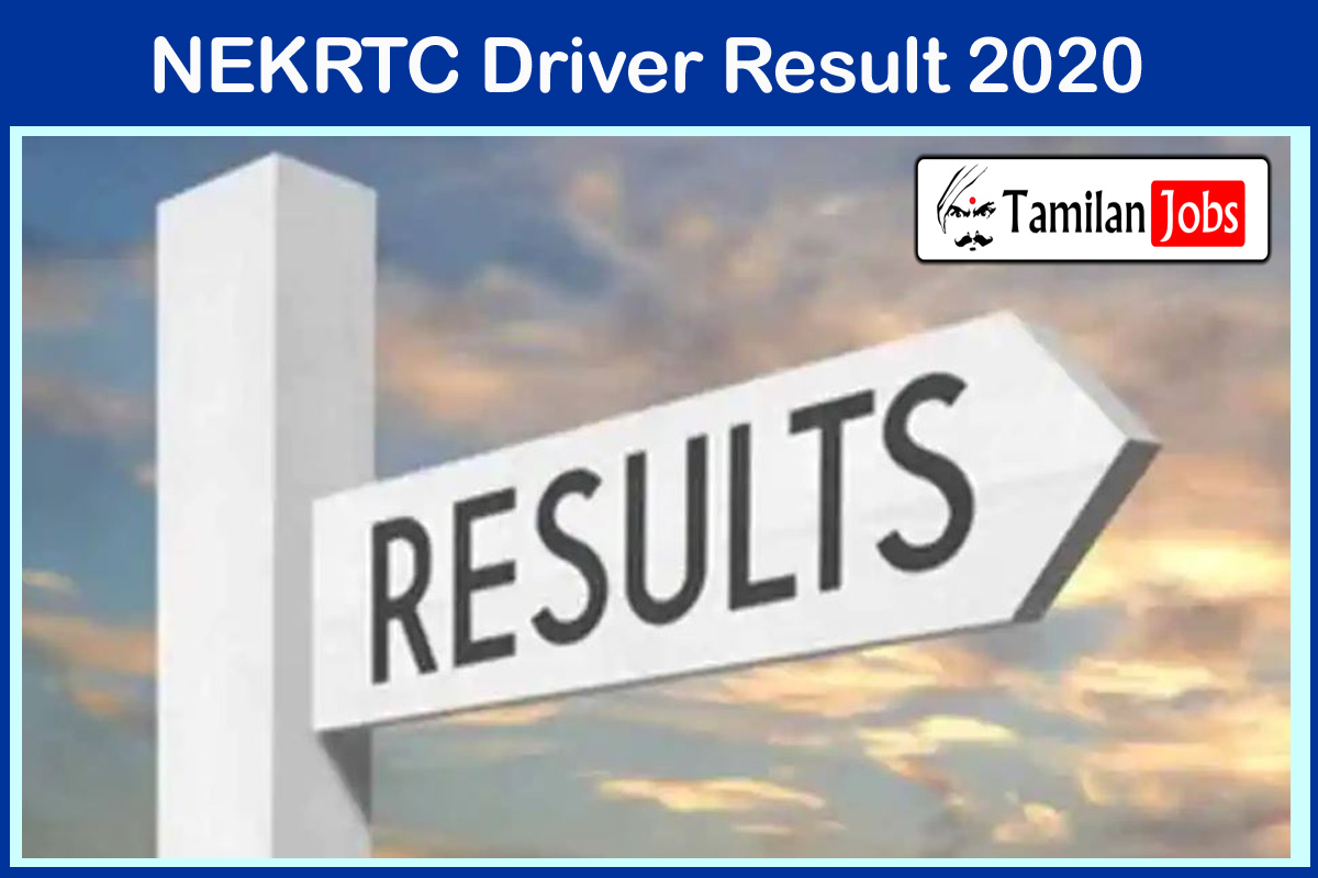 NEKRTC Driver Result 2020