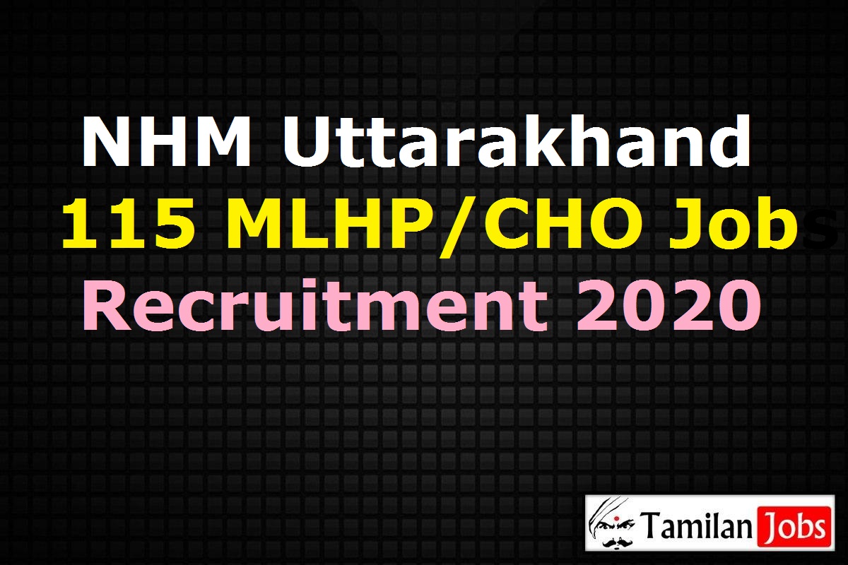 NHM Uttarakhand Recruitment 2020