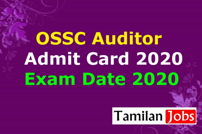 OSSC Auditor Admit Card 2020