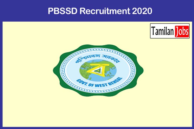 PBSSD Recruitment 2020