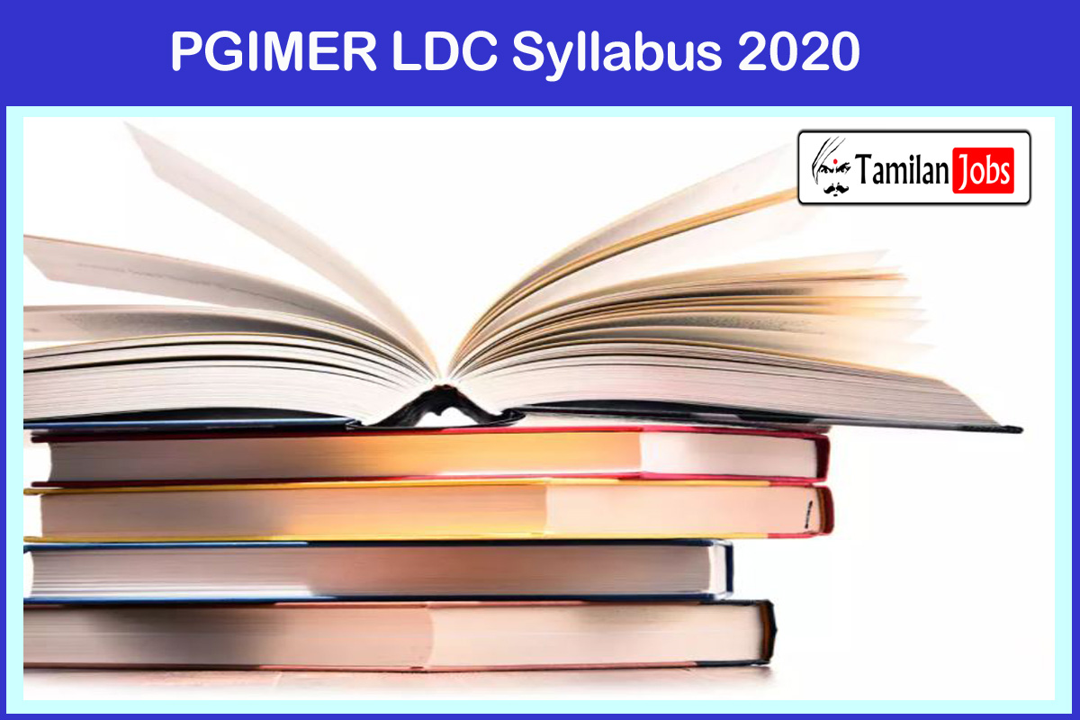 Pgimer Ldc Syllabus 2020