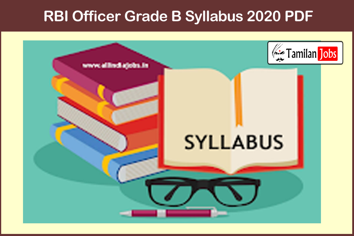 RBI Officer Grade B Syllabus 2020 PDF 