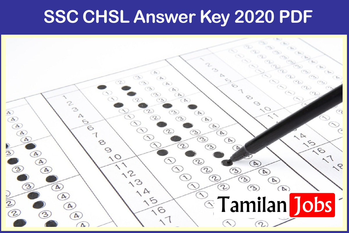Ssc Chsl Answer Key 2020 Pdf (Released) | Download At Ssc.nic.in
