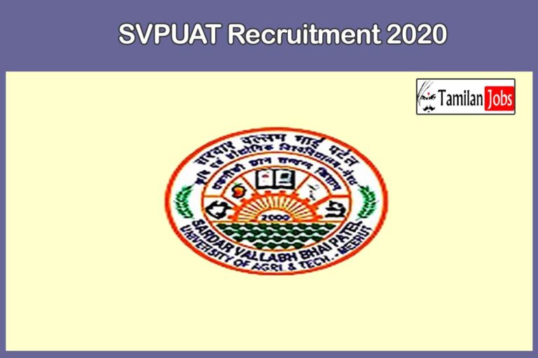 SVPUAT Recruitment 2020