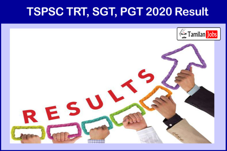 TSPSC TRT, SGT, PGT 2020 Result