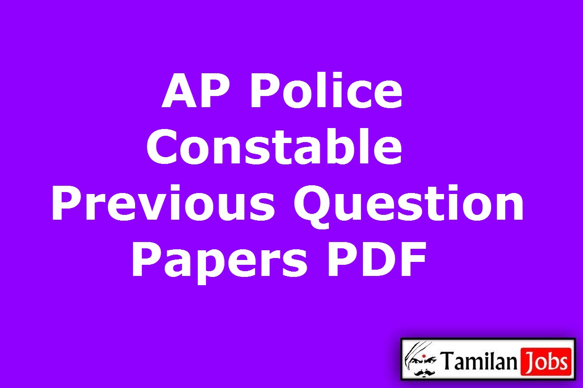 AP Police Constable Previous Question Papers PDF