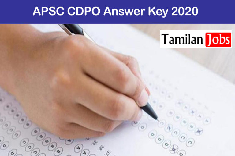 APSC CDPO Answer Key 2020