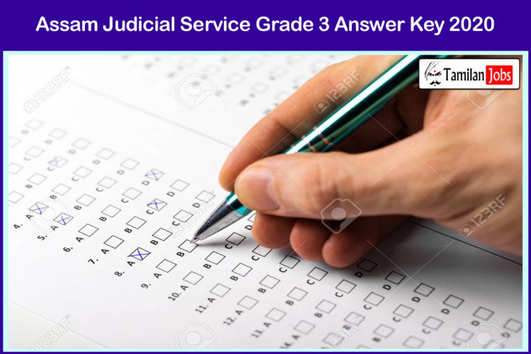 Assam Judicial Service Grade 3 Answer Key 2020