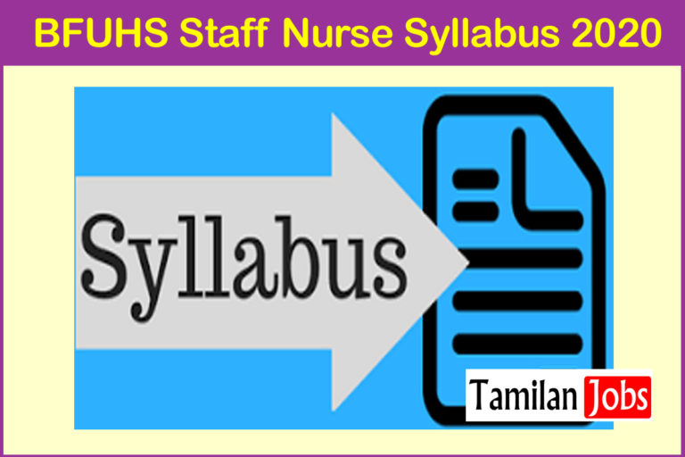 BFUHS Staff Nurse Syllabus 2020