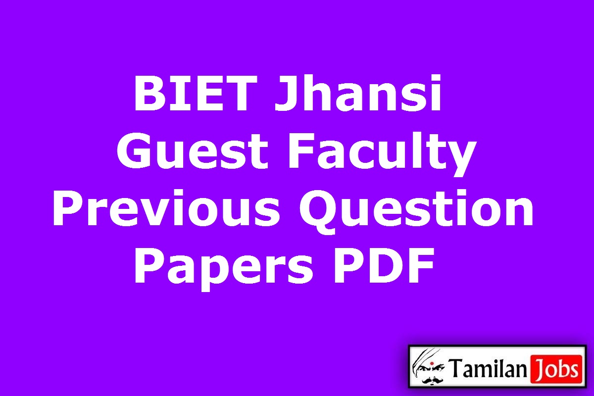 Biet Jhansi Guest Faculty Previous Question Papers Pdf