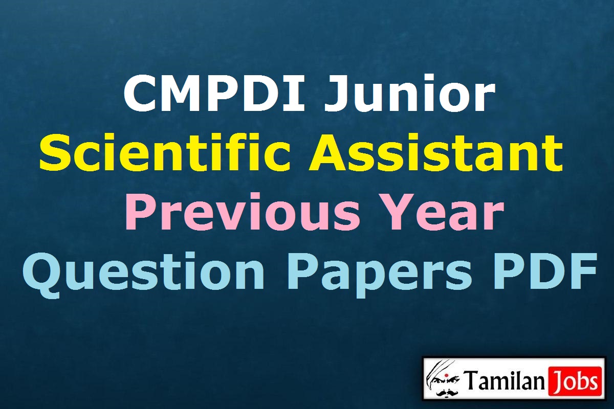 CMPDI Junior Scientific Assistant Previous Year Question Papers PDF