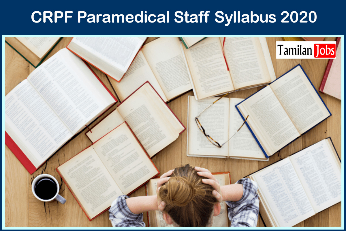 CRPF Paramedical Staff Syllabus 2020