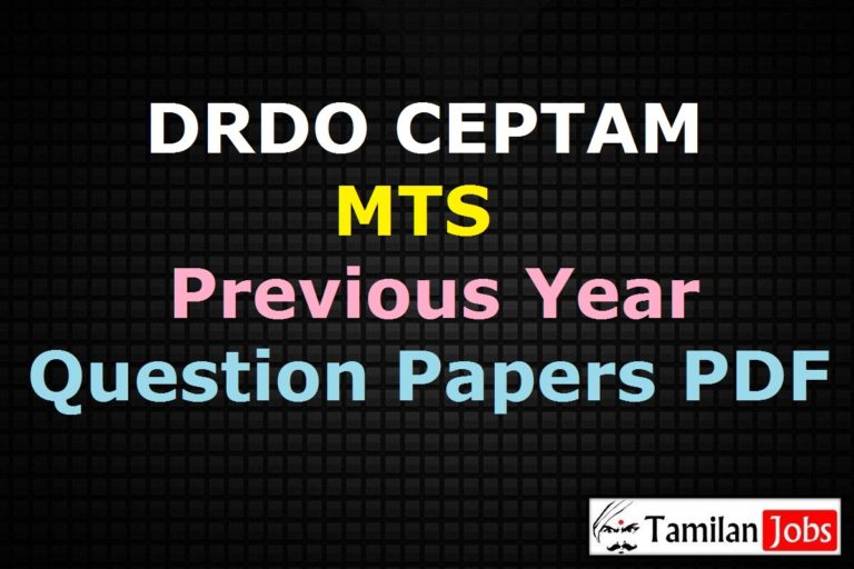 DRDO CEPTAM MTS Previous Year Question Papers PDF