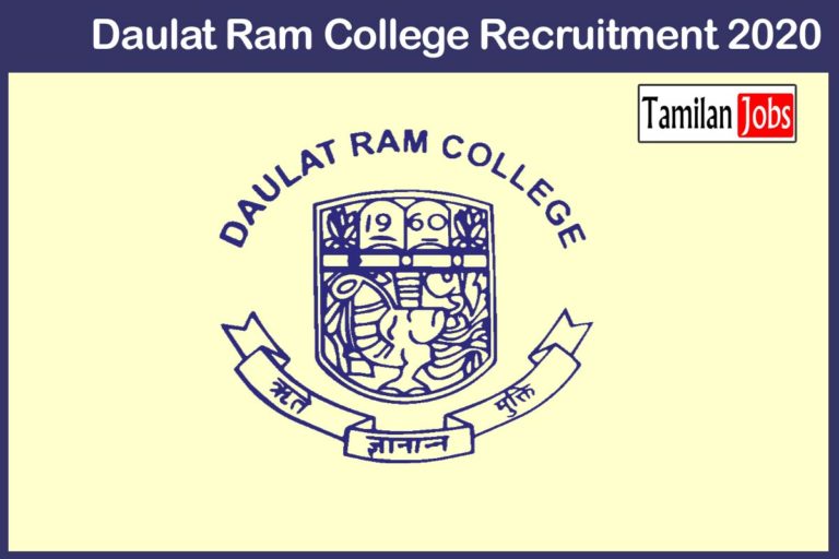 Daulat Ram College Recruitment 2020