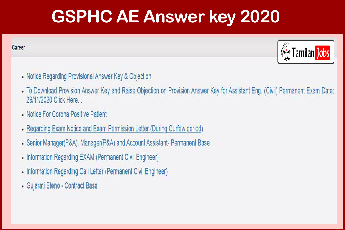 GSPHC AE Answer key 2020
