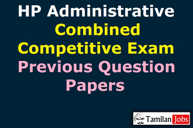 HPAS HP Administrative Combined Competitive Exam Previous Question Papers