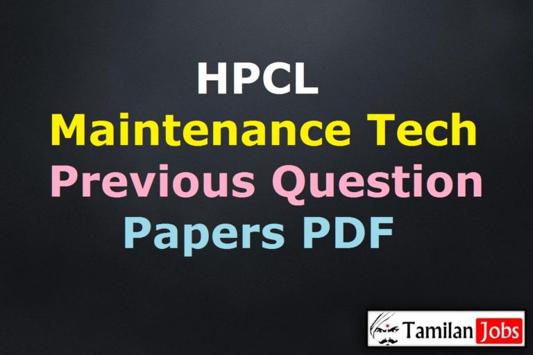 HPCL Maintenance Technician Previous Question Papers PDF