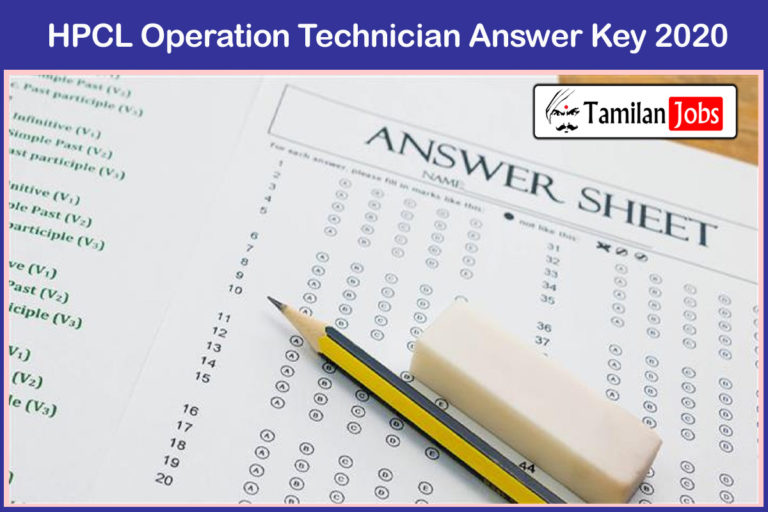 HPCL Operation Technician Answer Key 2020