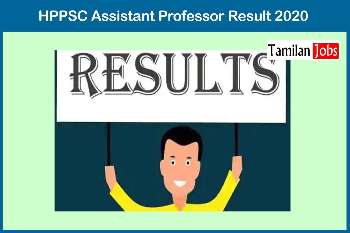 Hppsc Assistant Professor Result 2020