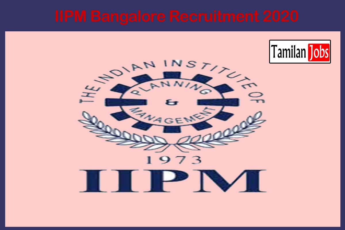 IIPM Bangalore Recruitment 2020