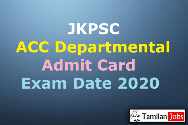 JKPSC ACC Admit Card 2020
