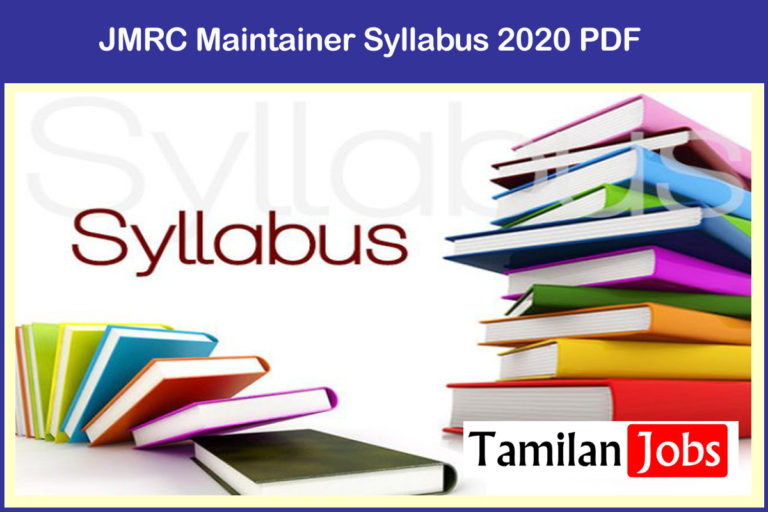 JMRC Maintainer Syllabus 2020 PDF
