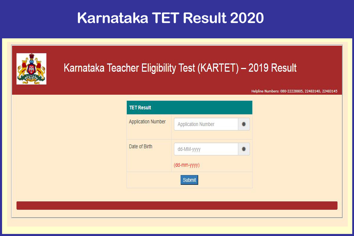 Karnataka TET Result 2020