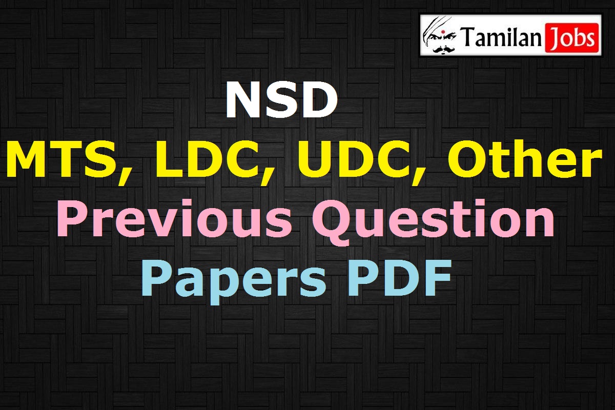 Nsd Mts Previous Question Papers Pdf