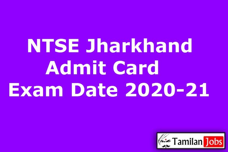 NTSE Jharkhand Admit Card 2020-21