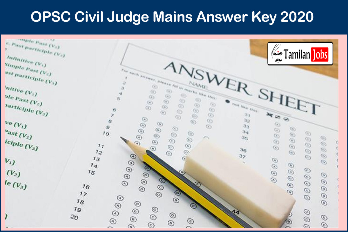 OPSC Civil Judge Mains Answer Key 2020