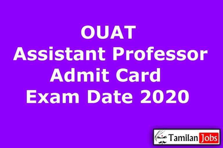 OUAT Assistant Professor Admit Card 2020
