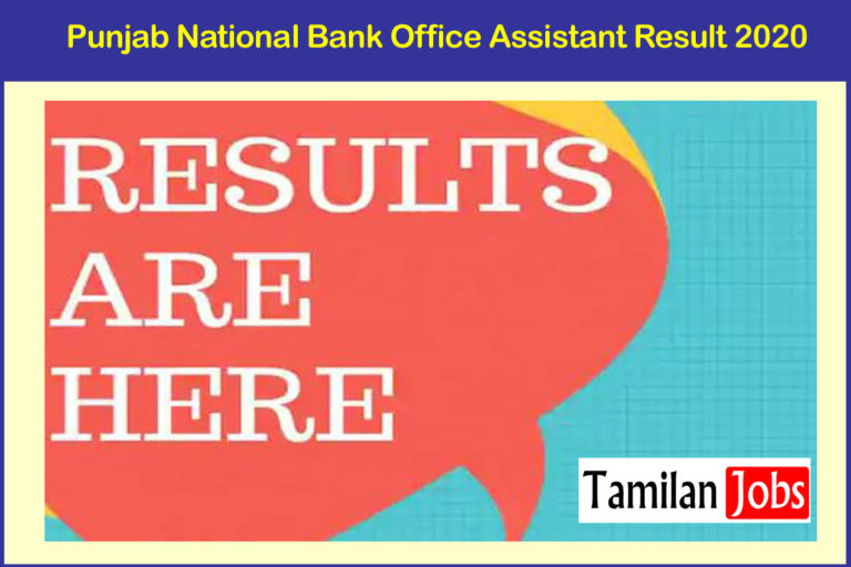 Punjab National Bank Office Assistant Result 2020