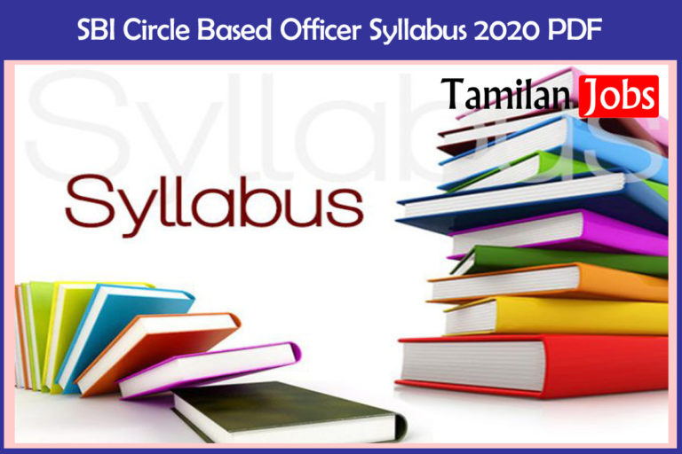 SBI Circle Based Officer Syllabus 2020 PDF