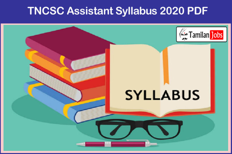 TNCSC Assistant Syllabus 2020 PDF