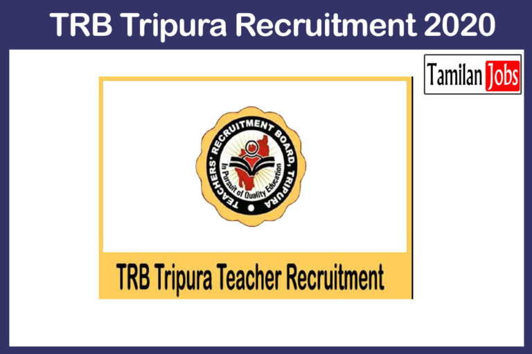 TRB Tripura Recruitment 2020
