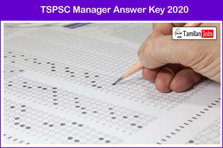 TSPSC Manager Answer Key 2020