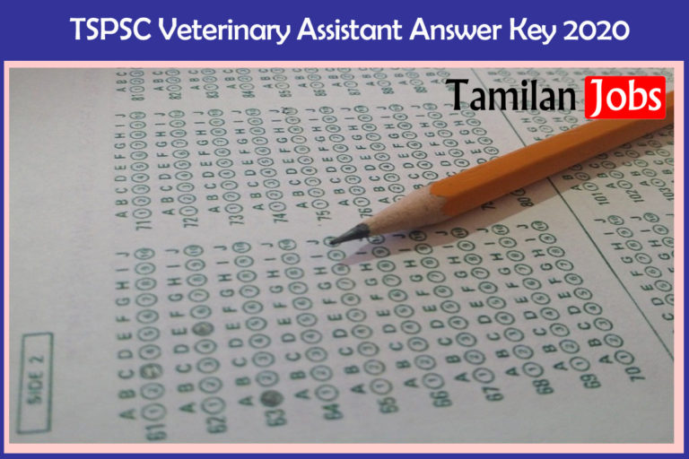 TSPSC Veterinary Assistant Answer Key 2020