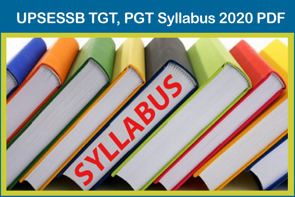 UPSESSB TGT, PGT Syllabus 2020 PDF