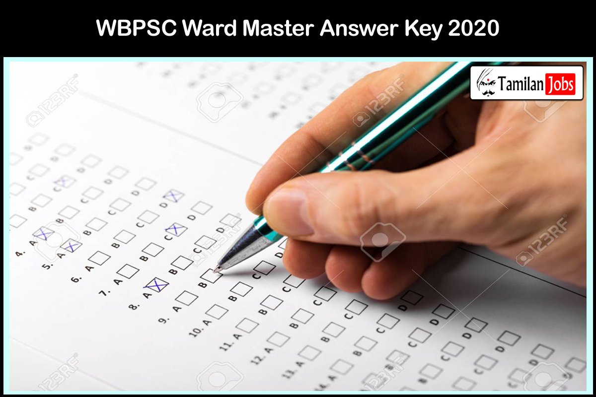 WBPSC Ward Master Answer Key 2020