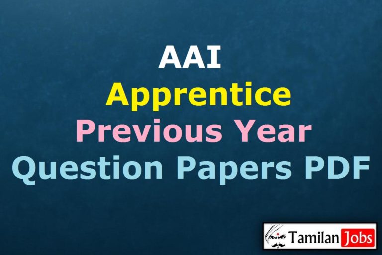 AAI Apprentice Previous Year Question Papers PDF