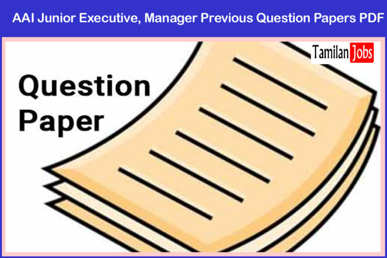 AAI Junior Executive, Manager Previous Question Papers PDF