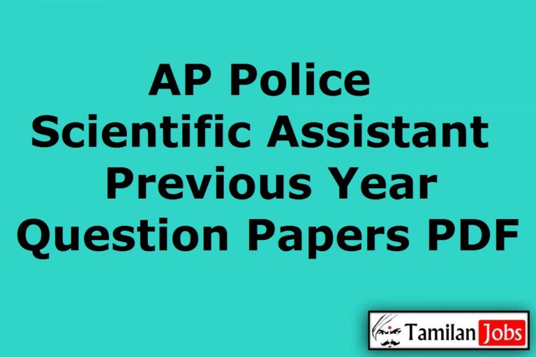 AP Police Scientific Assistant Previous Year Question Papers PDF