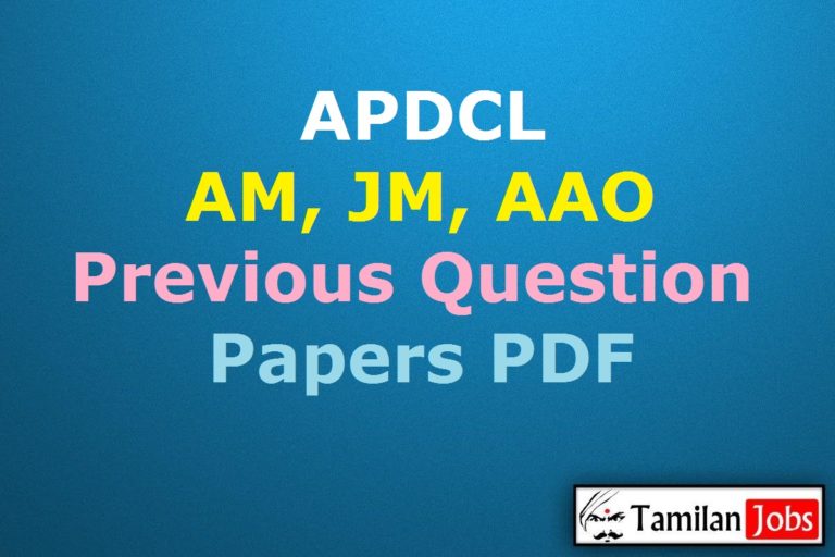 APDCL Assistant Manager Previous Question Papers PDF