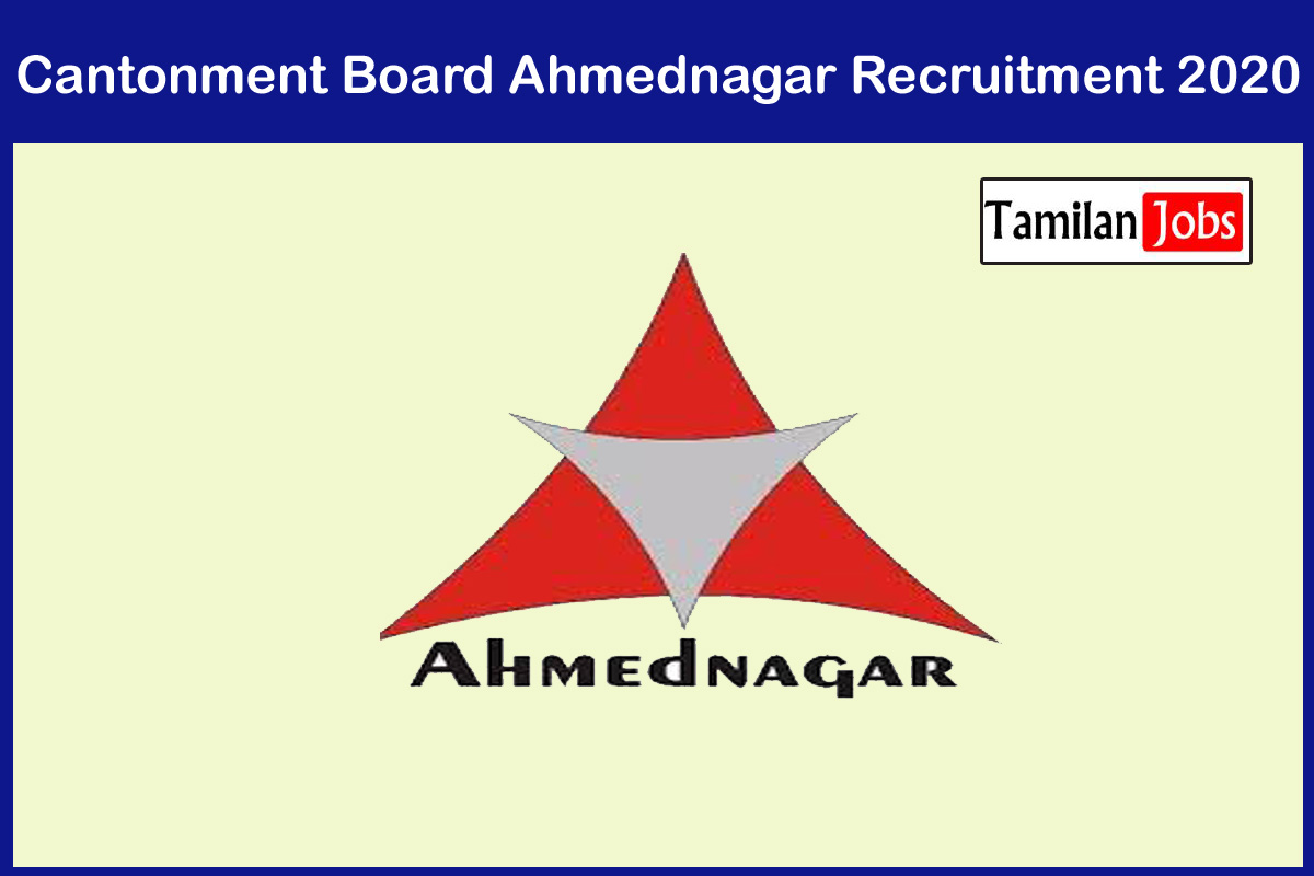 Cantonment Board Ahmednagar Recruitment 2020