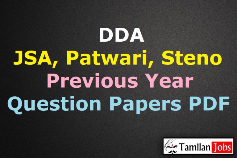 DDA Junior Secretariat Assistant Previous Year Question Papers PDF