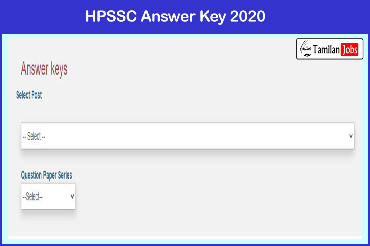 HPSSC Answer Key 2020
