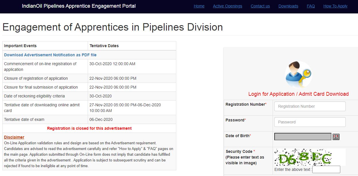 IOCL Apprentice Admit Card 2020